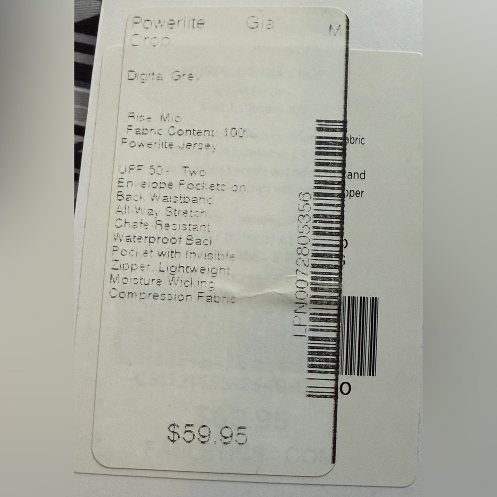 Fabletics Black and White Patterned Leggings NWT - image 6